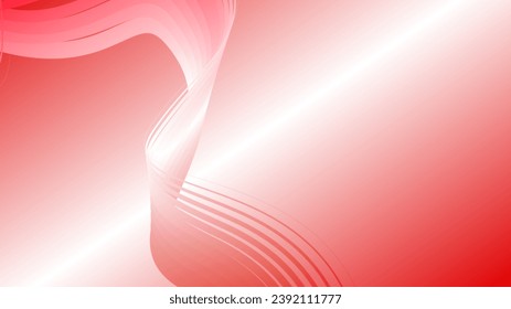 red white red flag color gradient background abstract wavy technology lines