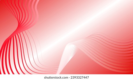 red white red flag color gradient background abstract wavy technology lines