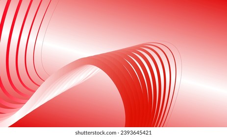 red white red flag color gradient background abstract wavy technology lines