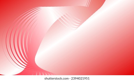 red white red flag color gradient background abstract wavy technology lines