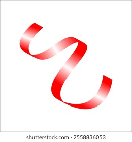 red white red flag color gradient ribbon vector eps