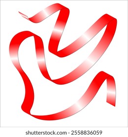 red white red flag color gradient ribbon vector eps