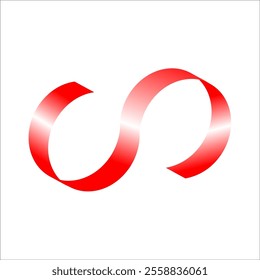 red white red flag color gradient ribbon vector eps