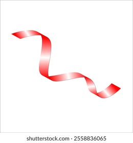 red white red flag color gradient ribbon vector eps