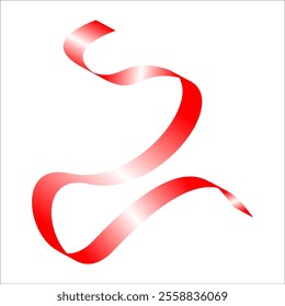 red white red flag color gradient ribbon vector eps