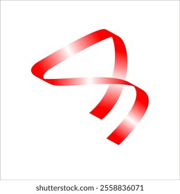 red white red flag color gradient ribbon vector eps