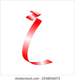 red white red flag color gradient ribbon vector eps