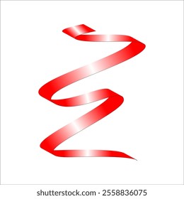 red white red flag color gradient ribbon vector eps