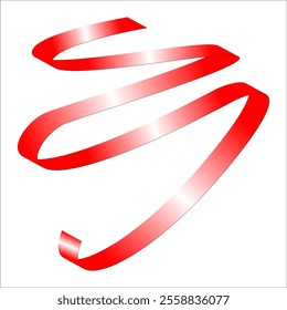 red white red flag color gradient ribbon vector eps