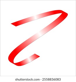 red white red flag color gradient ribbon vector eps