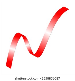 red white red flag color gradient ribbon vector eps