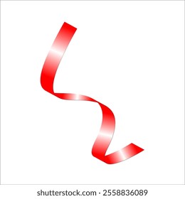 red white red flag color gradient ribbon vector eps