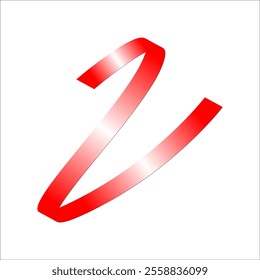 red white red flag color gradient ribbon vector eps