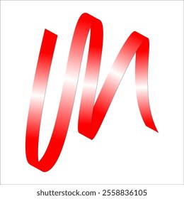 red white red flag color gradient ribbon vector eps