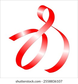 red white red flag color gradient ribbon vector eps