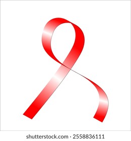 red white red flag color gradient ribbon vector eps