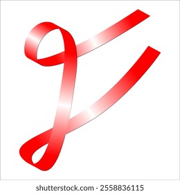 red white red flag color gradient ribbon vector eps