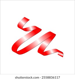red white red flag color gradient ribbon vector eps