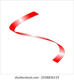 red white red flag color gradient ribbon vector eps
