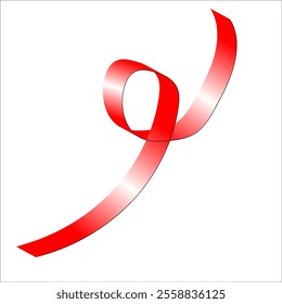 red white red flag color gradient ribbon vector eps