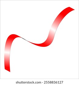 red white red flag color gradient ribbon vector eps
