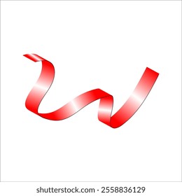 red white red flag color gradient ribbon vector eps