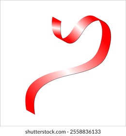 red white red flag color gradient ribbon vector eps