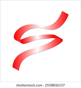 red white red flag color gradient ribbon vector eps
