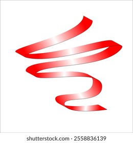 red white red flag color gradient ribbon vector eps