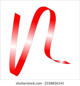 red white red flag color gradient ribbon vector eps