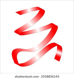 red white red flag color gradient ribbon vector eps