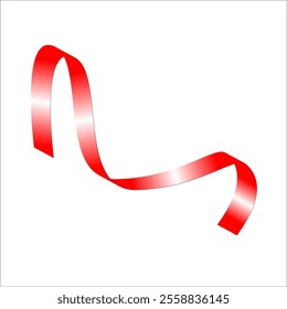 red white red flag color gradient ribbon vector eps