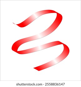 red white red flag color gradient ribbon vector eps