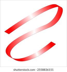 red white red flag color gradient ribbon vector eps