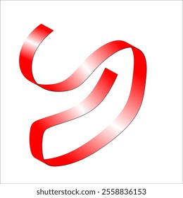 red white red flag color gradient ribbon vector eps