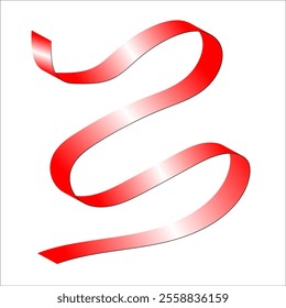 red white red flag color gradient ribbon vector eps