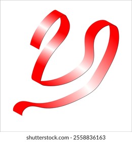 red white red flag color gradient ribbon vector eps