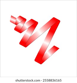 red white red flag color gradient ribbon vector eps