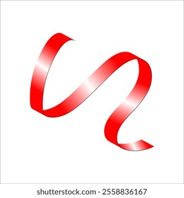 red white red flag color gradient ribbon vector eps