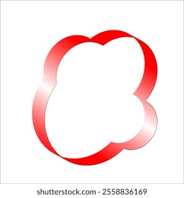 red white red flag color gradient ribbon vector eps