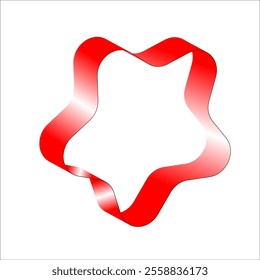 red white red flag color gradient ribbon vector eps