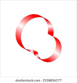 red white red flag color gradient ribbon vector eps