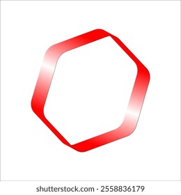 red white red flag color gradient ribbon vector eps