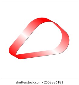 red white red flag color gradient ribbon vector eps