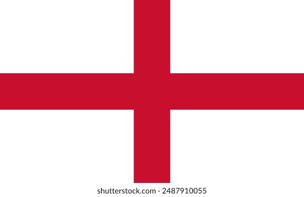 Red and white flag with cross of England. Illustration made July 11th, 2024, Zurich, Switzerland.