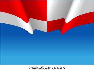 red and white flag fluttering