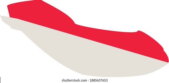 red and white flag illustration in abstract style