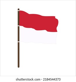 red and white flag. Independence Day