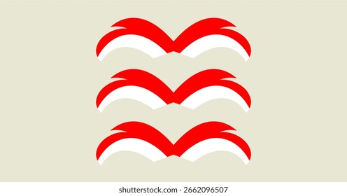 rote und weiße Flagge. indonesische Flagge, indonesischer Flaggenhintergrund
