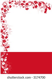 Red and white frame